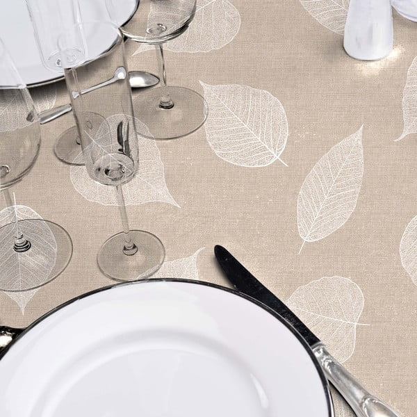 Față de masă lavabilă ø 160 cm Feuillys – douceur d'intérieur-image-1