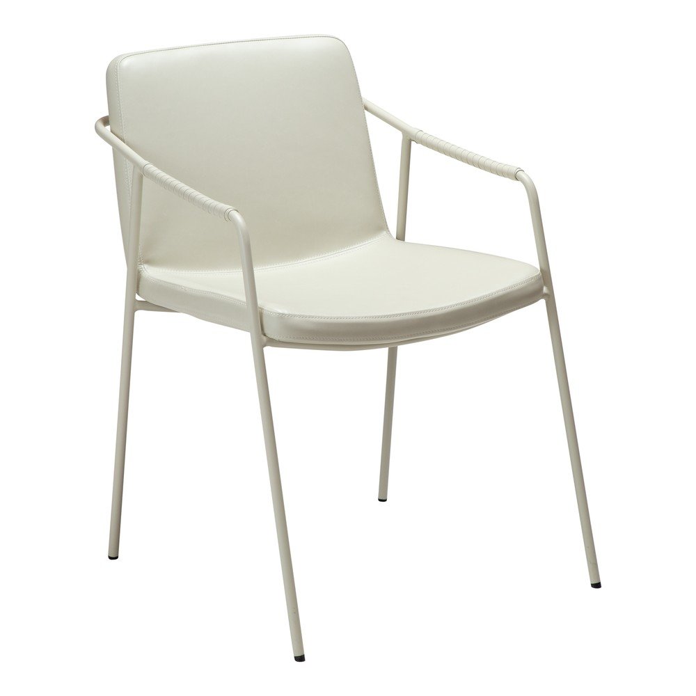 Scaun de dining crem cu cotiere Boto – DAN-FORM Denmark