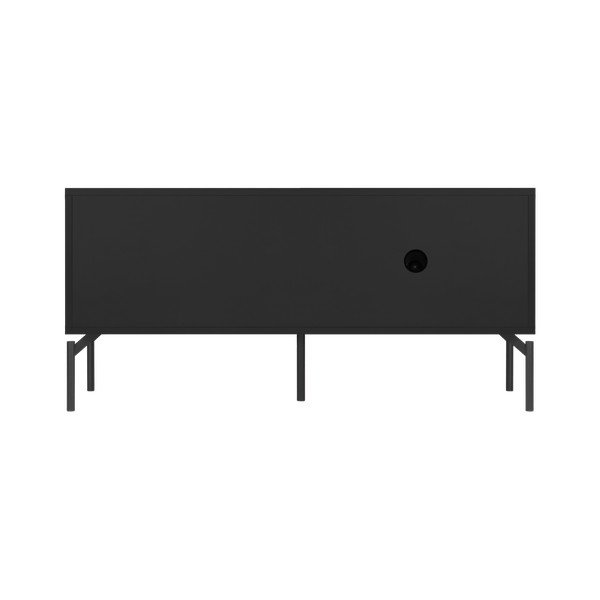 Comodă TV neagră 116x55x42 cm Met Mini – noo.ma-image-3
