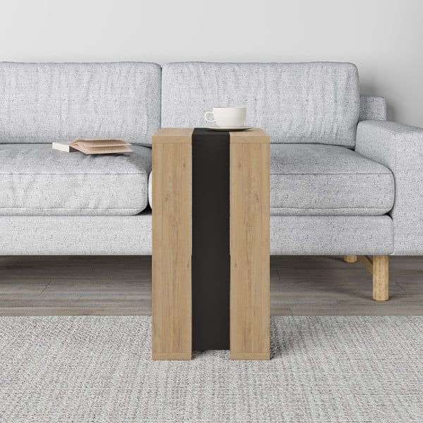 Măsuță auxiliară cu aspect de lemn de stejar 40x30 cm Macha – Marckeric-image-1