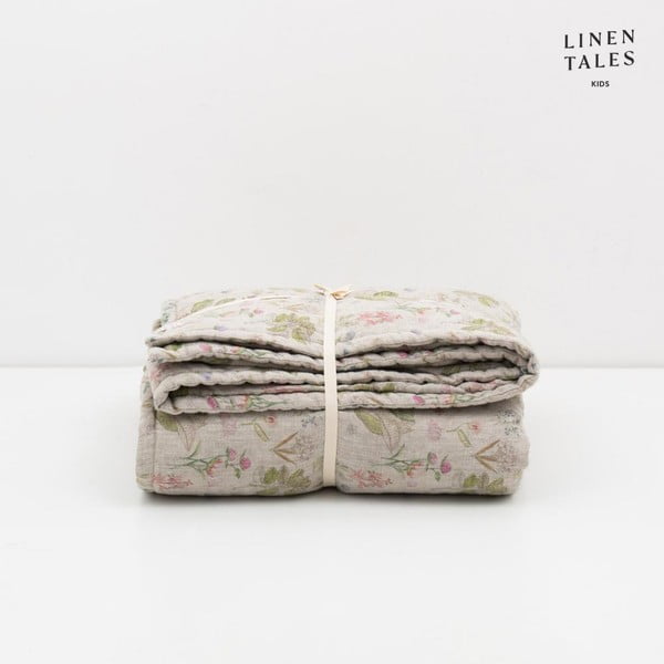 Pătură pentru copii bej din in 140x200 cm – Linen Tales