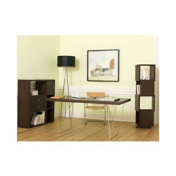 Raft rotativ pentru cărți TemaHome Rotative, cu aspect de lemn-image-1