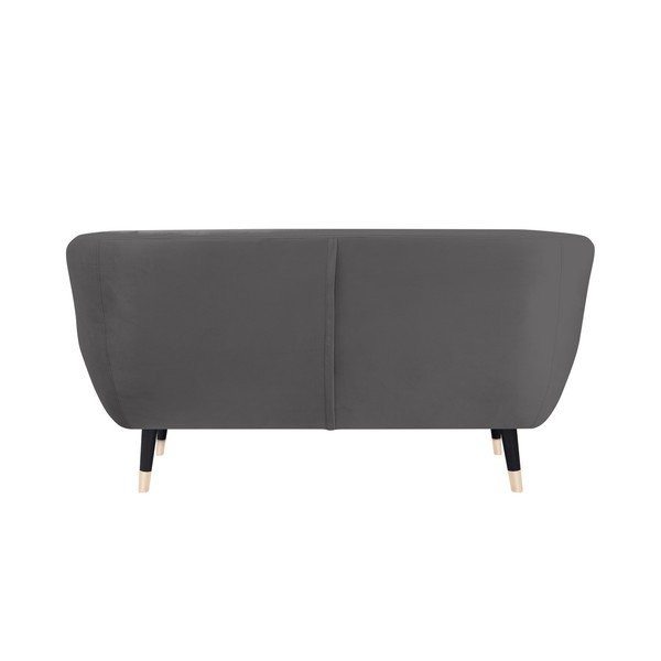 Canapea Mazzini Sofas AMELIE cu picioare negre, gri, 158 cm-image-4