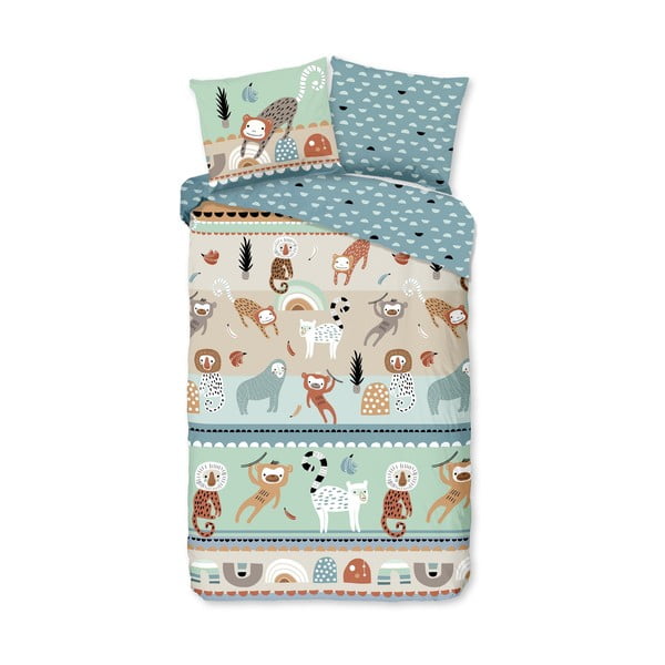 Lenjerie de pat pentru copii din bumbac pentru pat de o persoană, extinsă 140x220 cm Play – Good Morning