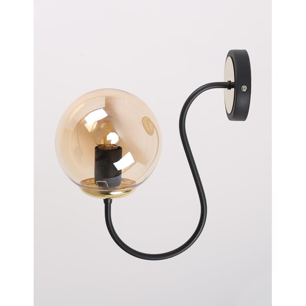Aplică de perete galben ocru/neagră ø 15 cm Oslo – Squid Lighting-image-2