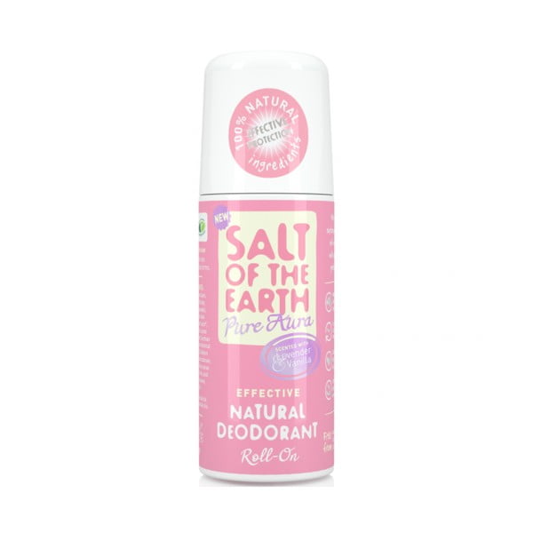 Roll-on deodorant cu parfum de lavandă și vanilie Salt of the Earth Pure Aura, 75 ml