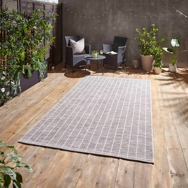 Covor de exterior gri deschis 160x220 cm Santa Monica – Think Rugs-image-1
