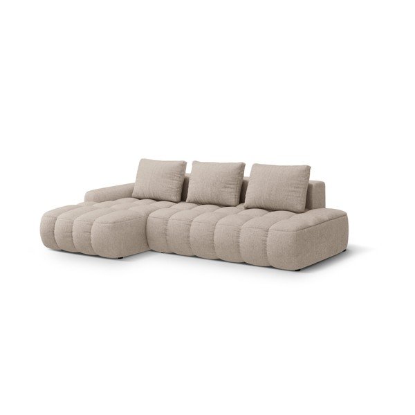Colțar maro deschis extensibil/cu spațiu de depozitare (cu colț pe partea stângă/cu șezlong) Linz – Cosmopolitan Design-image-2