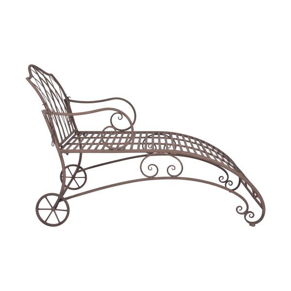 Șezlong de grădină maro din metal – Esschert Design-image-2