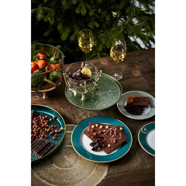 Farfurie albastru petrol pentru desert din porțelan ø 20,5 cm Ginger – Côté Table-image-1