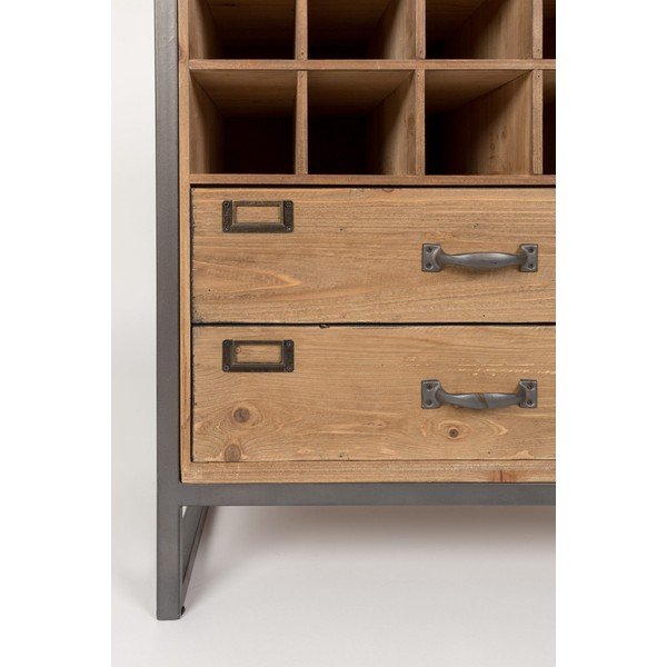 Suport din lemn pentru sticle vin White Label Edgar-image-4