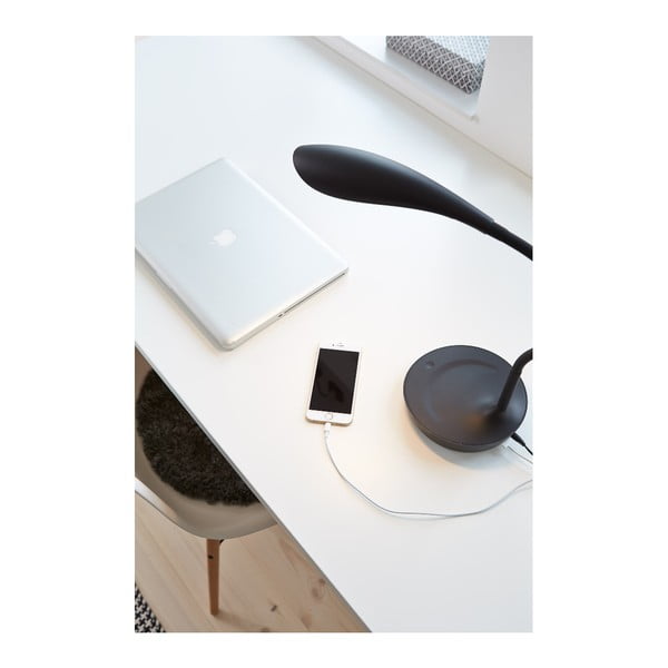 Veioză cu USB Markslöjd Swan, negru-image-1