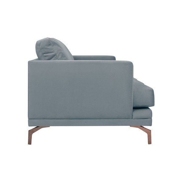 Canapea cu 3 locuri și picioare metalice aurii Windsor & Co Sofas Jupiter, gri-image-2