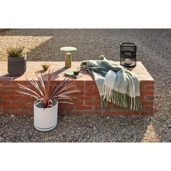 Pătură alb-verde 200x140 cm Inlet - Hübsch-image-3