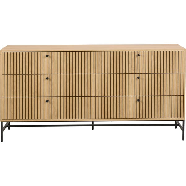 Comodă în culoare naturală cu aspect de lemn de stejar 158x80x40 cm Albany  – Actona