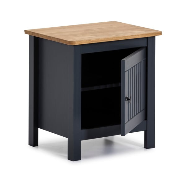 Noptieră din lemn Marckeric Bruna, gri-image-4