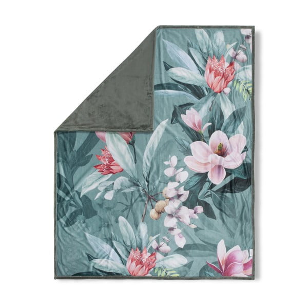 Pătură reversibilă Descanso Parler, 130 x 160 cm, verde