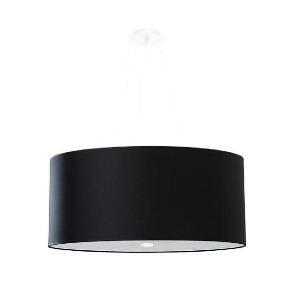 Lustră neagră cu abajur din sticlă ø 60 cm Volta - Nice Lamps