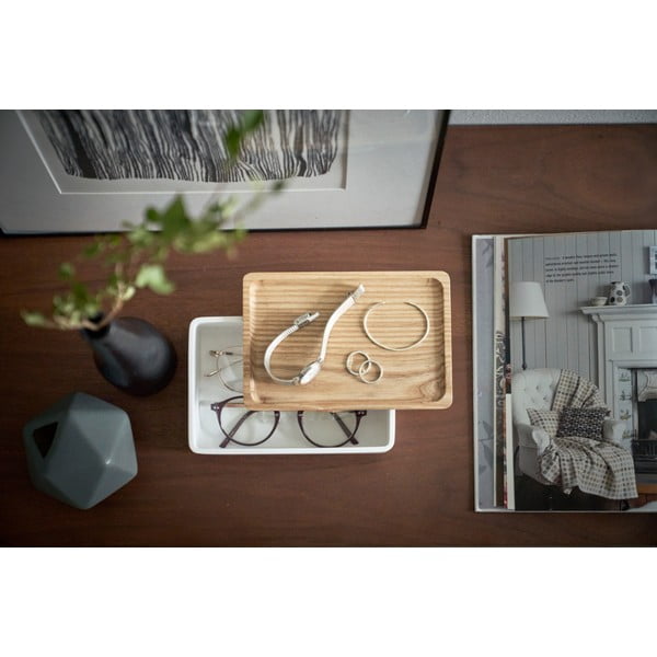 Cutie de depozitare albă cu capac 18,5x12,5x7 cm Rin – YAMAZAKI-image-1