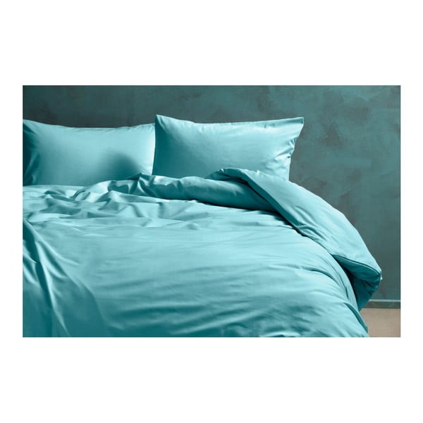 Lenjerie de pat din bumbac Bella Maison Basic, 240 x 220 cm, turcoaz