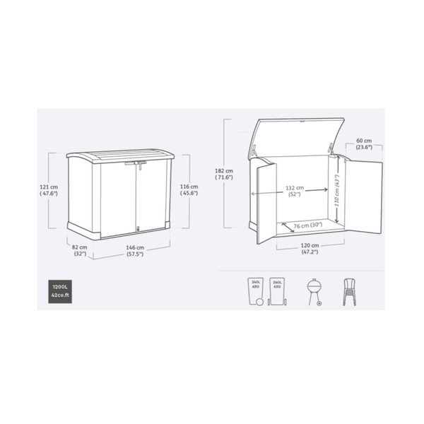Dulap de grădină bej din plastic Store It Out – Keter-image-1