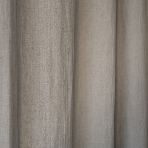Draperie subțire cu bucle de prindere Linen Tales Daytime, 250 x 130 cm, bej-image-1