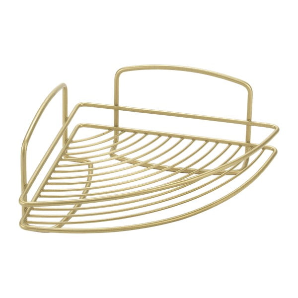 Raft pentru baie auriu de colț din oțel Onda – Metaltex