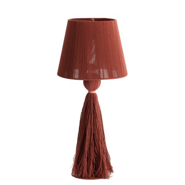 Veioză cărămizie cu abajur textil (înălțime 58 cm) Espino – Light & Living