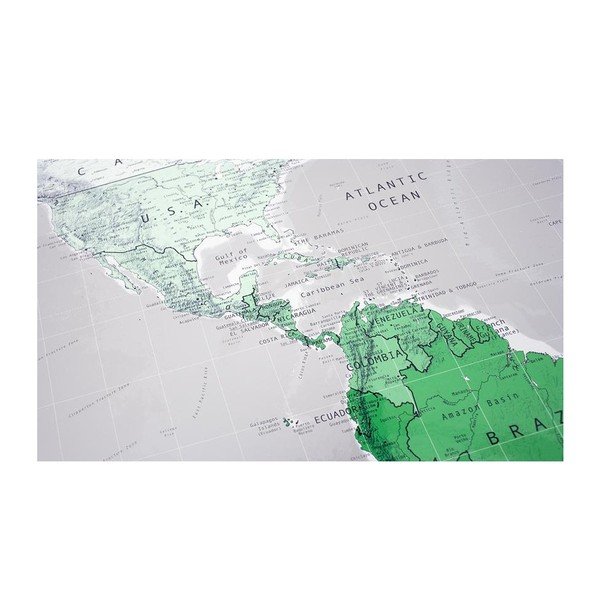 Hartă magnetică a lumii Future Map, 101 x 58 cm, verde-image-2