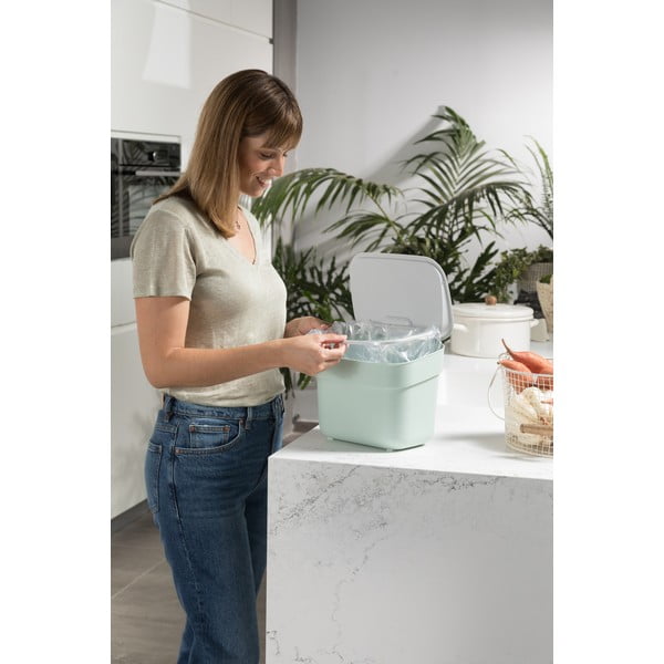 Recipient pentru deșeuri compostabile albastru deschis 5 l Ready To Collect – Curver-image-1