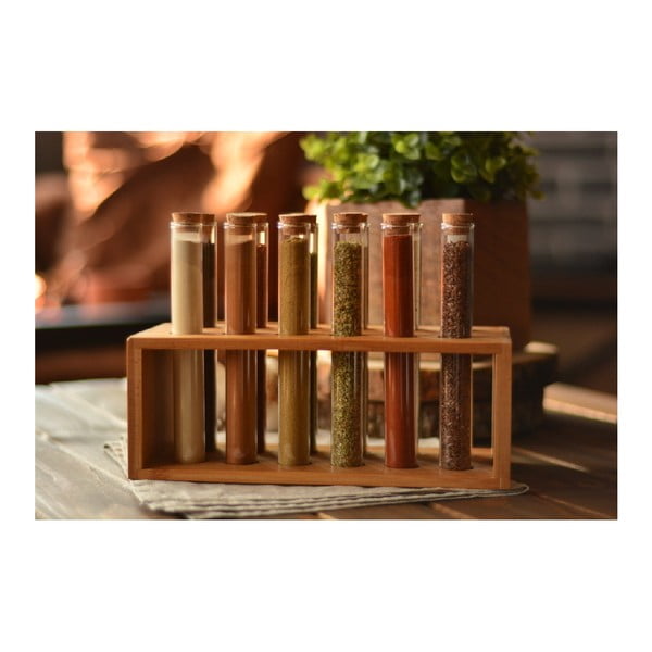 Set 12 eprubete cu suport pentru mirodenii Bambum Vanilla-image-2