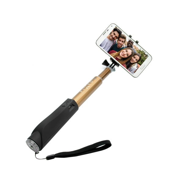 Selfie stick Fixed cu Bluetooth, auriu