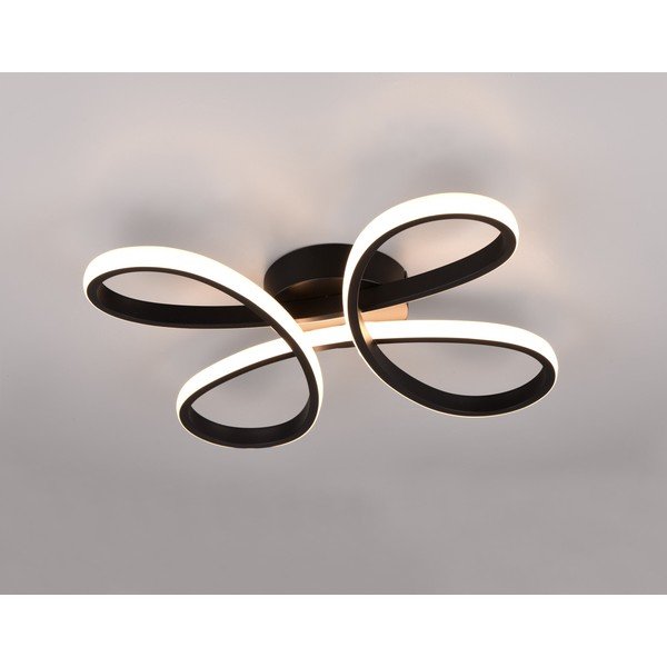 Plafonieră neagră LED 40x40 cm Fly – Trio-image-1