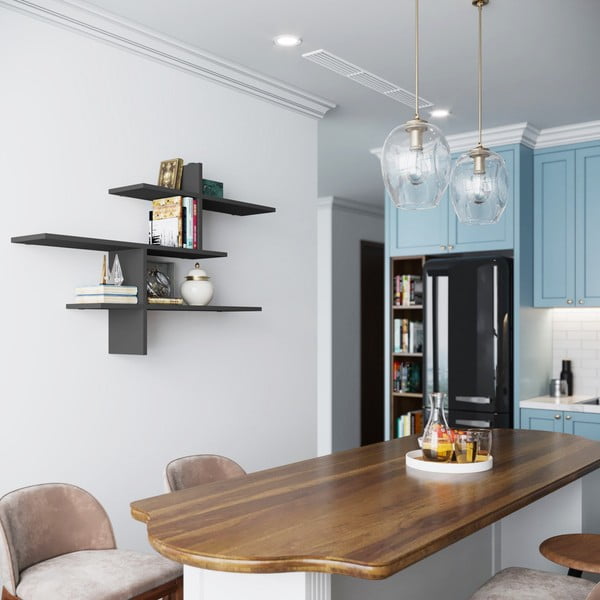 Raft gri antracit etajat 123 cm Leo – Kalune Design-image-1