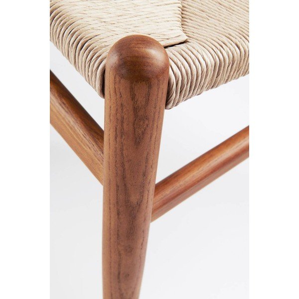 Scaun de dining în culoare naturală închisă cu cotiere din lemn de ulm Nattavaara – Jotex-image-2