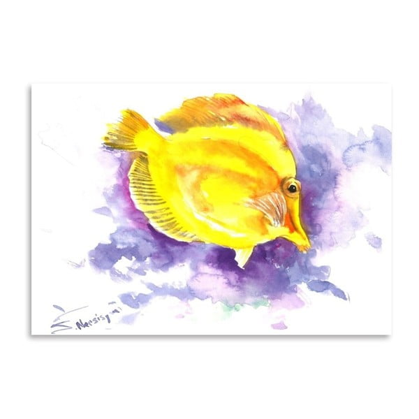 Poster de artă, Yellow Angelfish, autor Suren Nersisyan, 42 x 30 cm