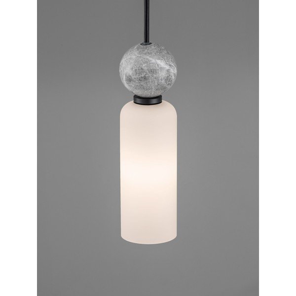 Lustră negru-mat din piatră cu abajur din sticlă ø 6 cm Filomena – Nova Luce-image-2