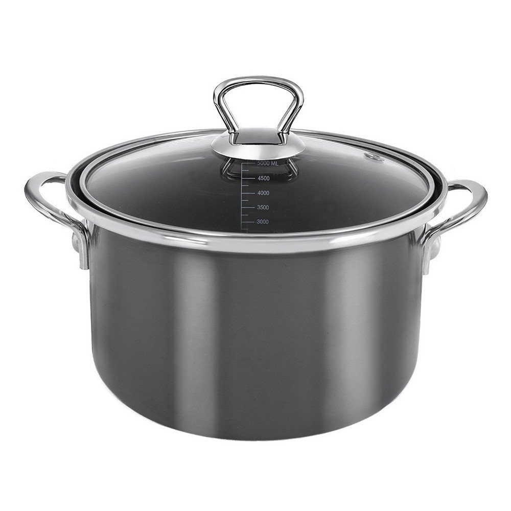 Oală cu capac smalțuită 5 l Metalic – Orion