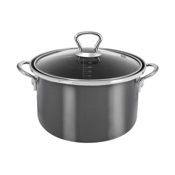 Oală cu capac smalțuită 5 l Metalic – Orion