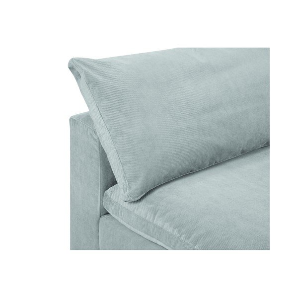 Modul cu tapițerie din catifea pentru canapea colț de dreapta Windsor & Co Sofas Galaxy, albastru deschis-image-1