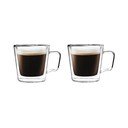 Căni 2 buc. pentru espresso/cu perete dublu din sticlă 80 ml Diva – Vialli Design