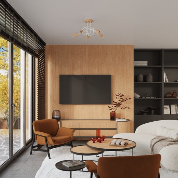 Plafonieră în culoare naturală 15x61 cm Tumber – Sollux-image-4