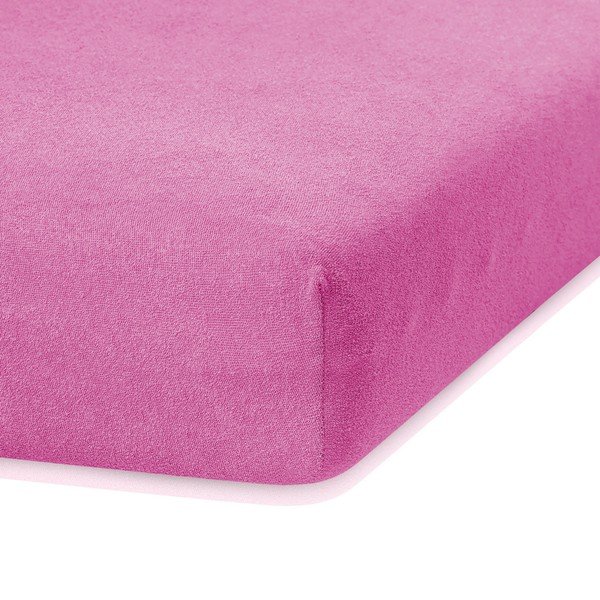 Cearșaf elastic pentru pat dublu AmeliaHome Ruby Siesta, 200-220 x 200 cm, fucsia-image-2