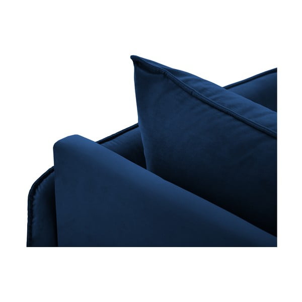 Șezlong albastru cu tapițerie din catifea (cu colțar pe partea dreaptă) Vienna – Cosmopolitan Design-image-4