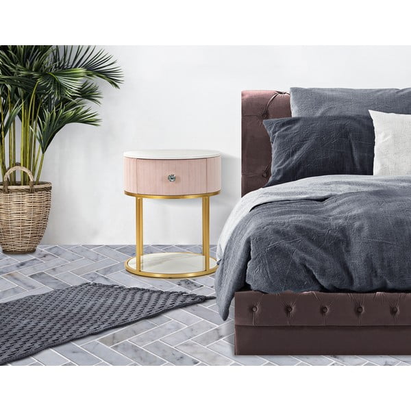 Noptieră roz-deschis cu auriu Montpellier – Mauro Ferretti-image-1