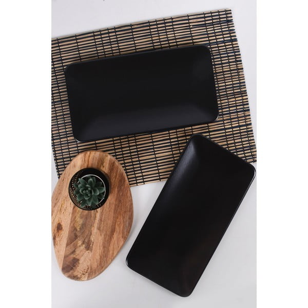 Farfurii negre din gresie 2 buc. – Hermia-image-1