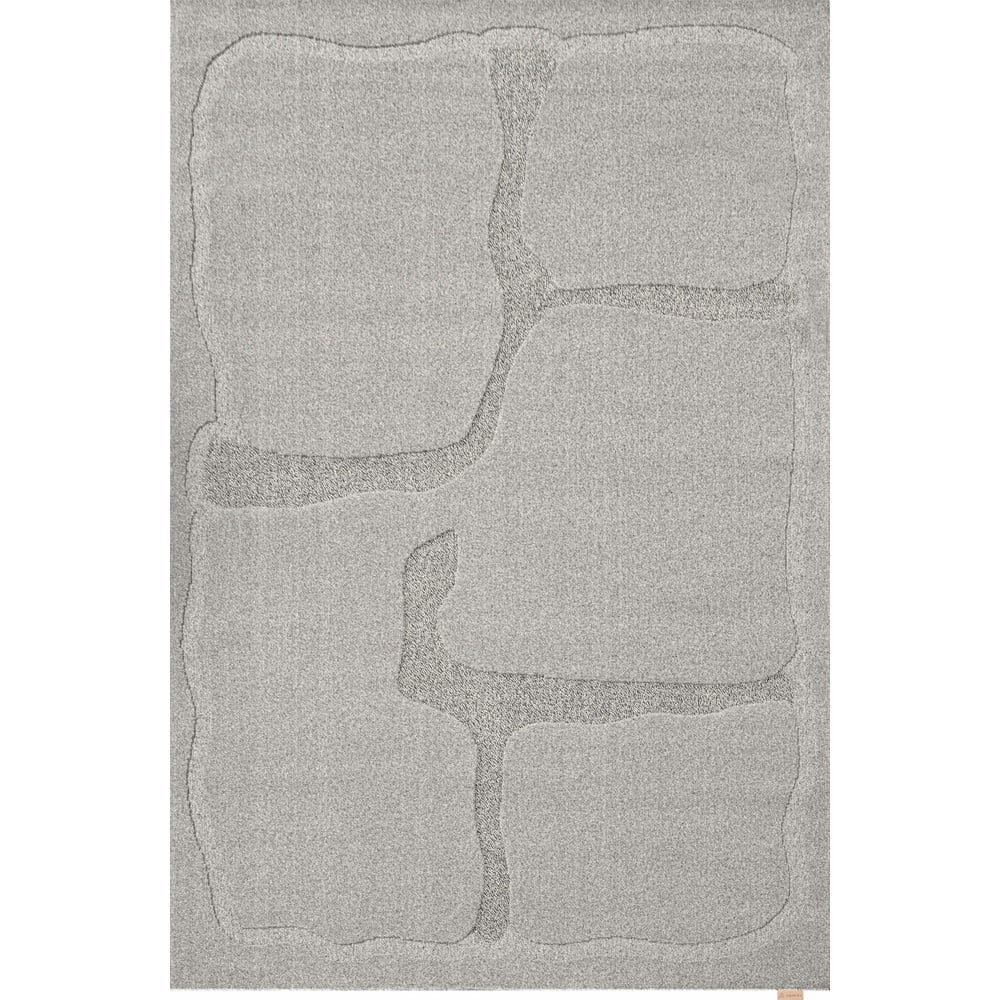 Covor gri din lână 200x300 cm Morphic Organica – Agnella
