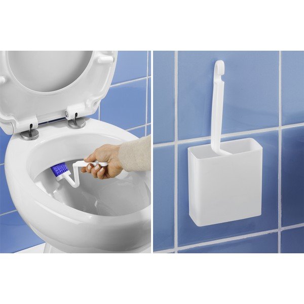Perie de WC albă din plastic - Maximex-image-1