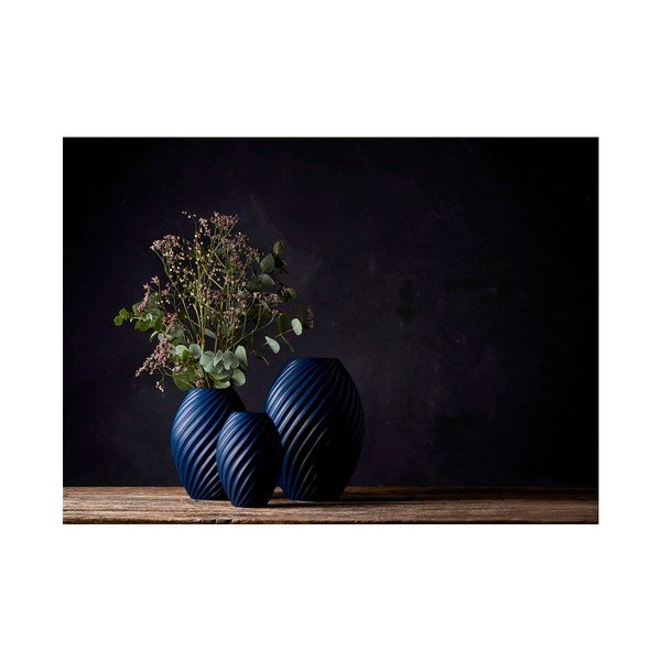 Vază din porțelan Morsø River, înălțime 26 cm, albastru-image-2