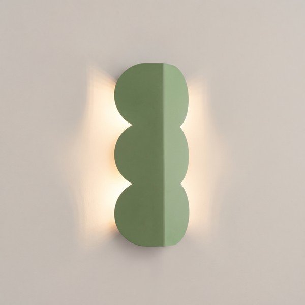 Aplică de perete verde salvie din aluminiu BISCUIT – Thoro-image-1